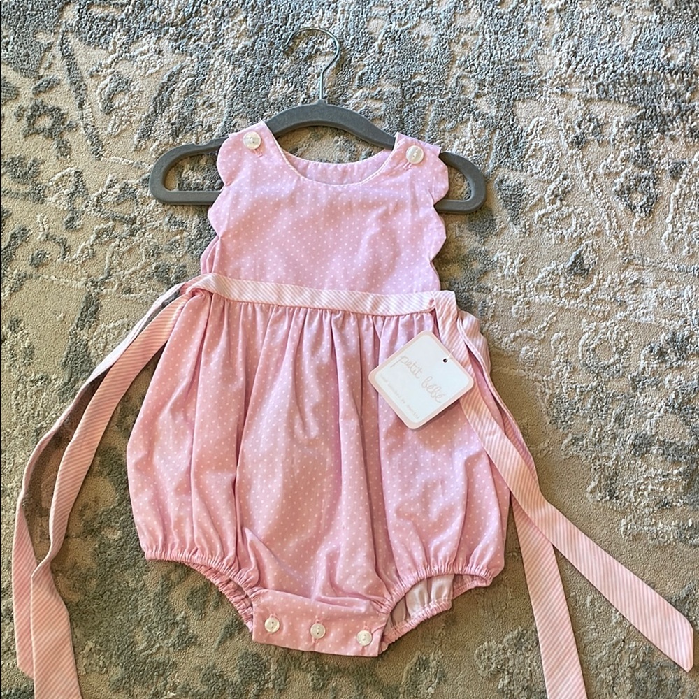 Pink Polka Dot Baby Romper